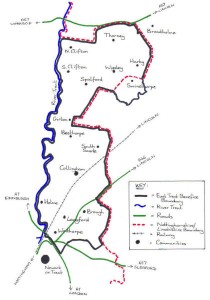 East Trent villages map